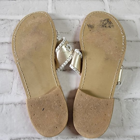 JACK ROGERS JACK FLAT PLATINUM/WHITE SANDAL - 11 - Picture 5 of 6